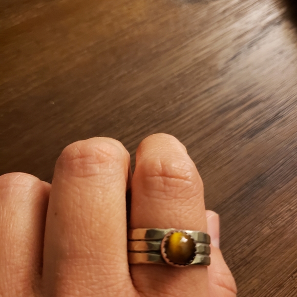 Vintage Sterling Silver Tigers Eye Ring